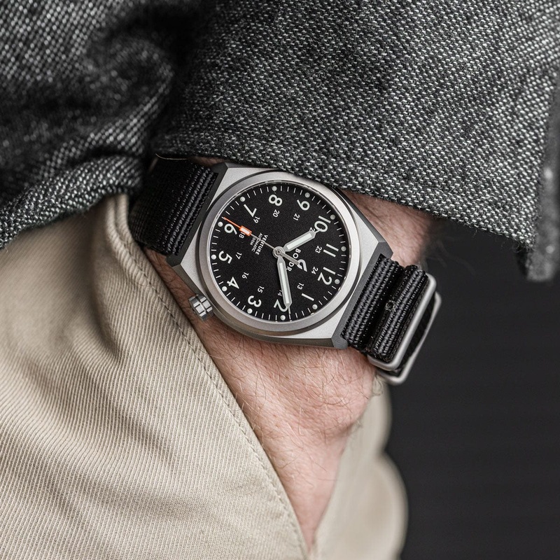 Boldr Venture Automatic Field Watch – Carbon Black