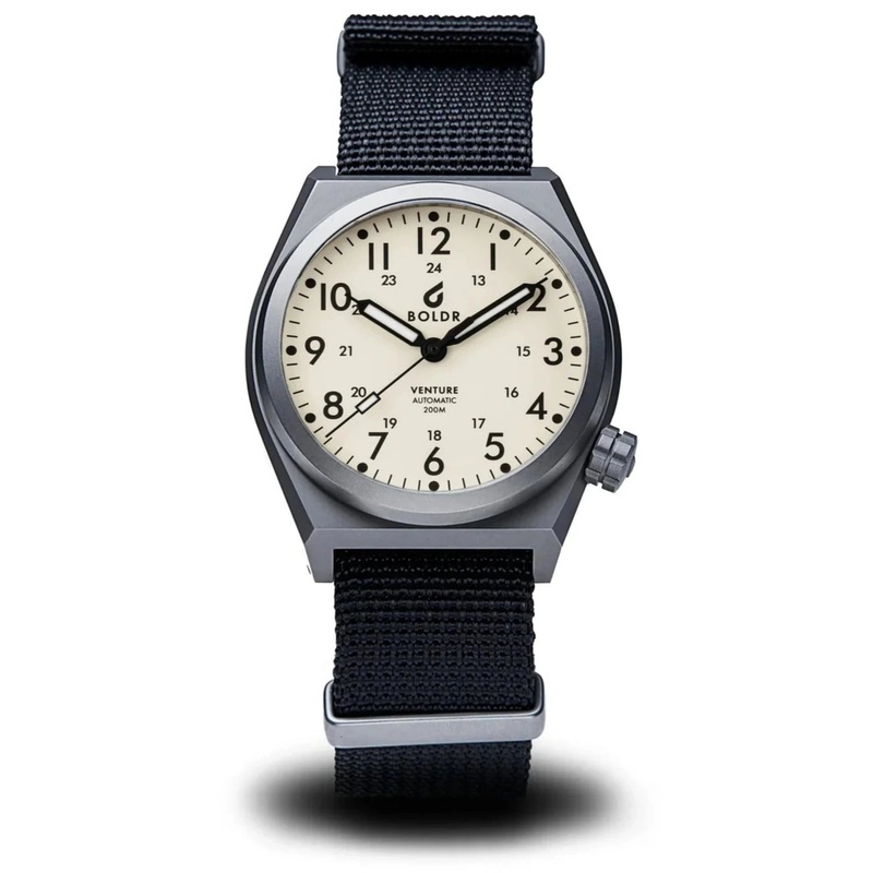 Boldr Venture Automatic Field Watch – Ivory White