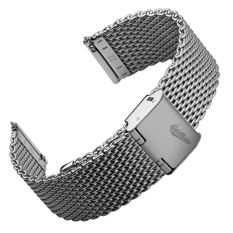 Classic Style Stainless Steel Milanese Mesh Watch Strap – Polished
