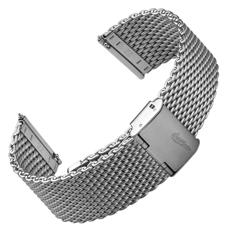 Classic Style Stainless Steel Milanese Mesh Watch Strap – Satin Brushed