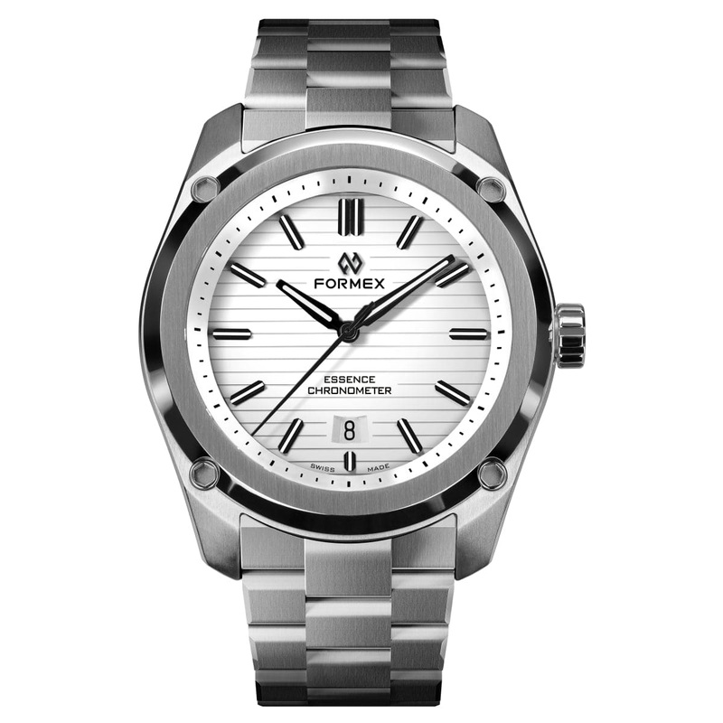 Formex Essence 39 Automatic Chronometer Watch – White / Steel Bracelet