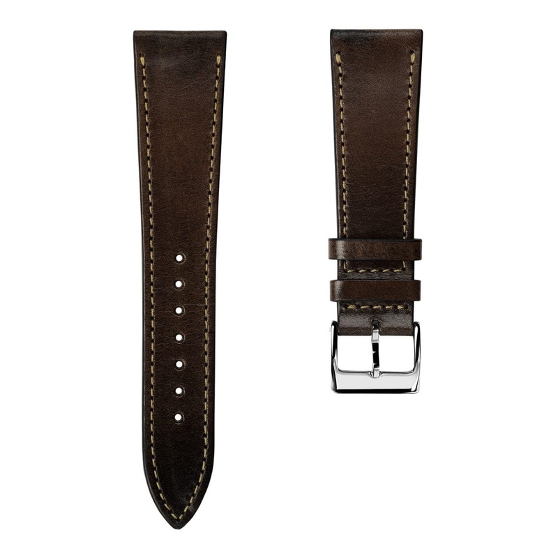 Radstock Vintage Genuine Leather Watch Strap – Vintage Chocolate Brown
