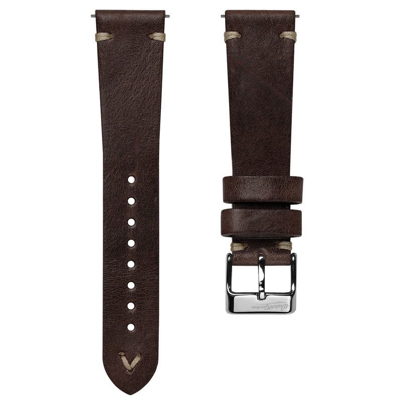 Simple Handmade Italian Leather Watch Strap – Chocolate Brown