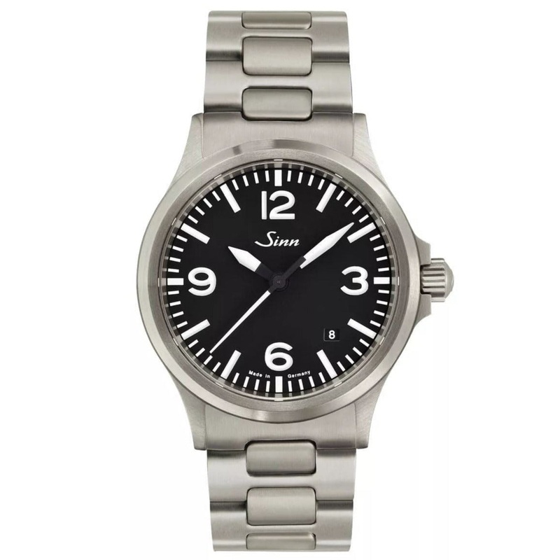 Sinn 556 A Automatic Sports Watch – Arabic Numerals Black Dial – Solid Bracelet