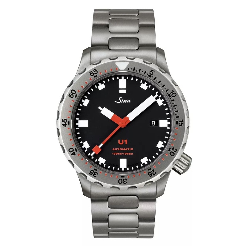 Sinn U1 Automatic Divers Watch – Black Dial – Solid Bracelet