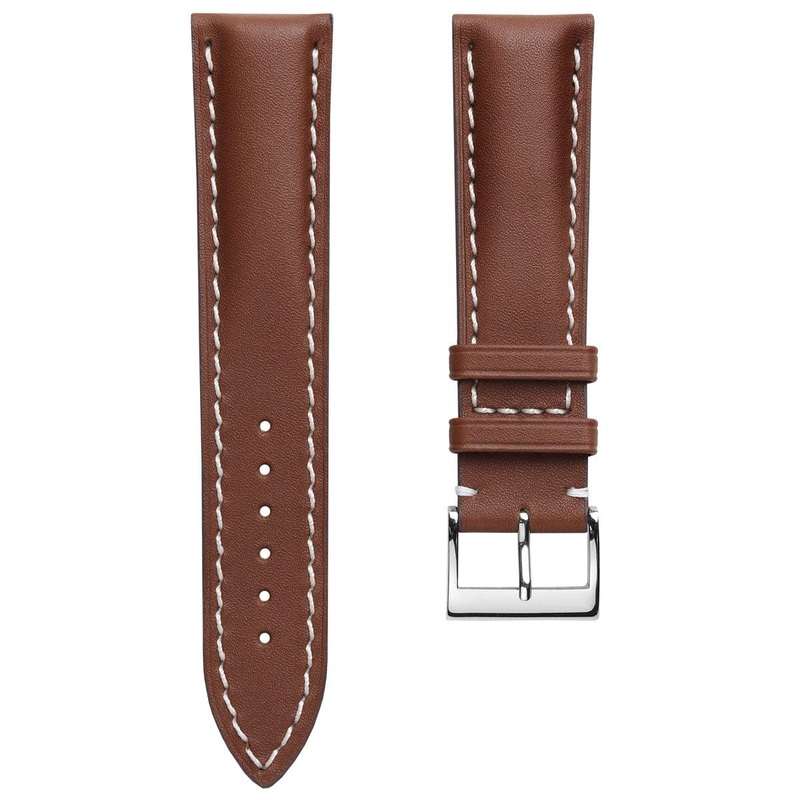 Ostend Thick Padded Leather Watch Strap – Baranil Cognac