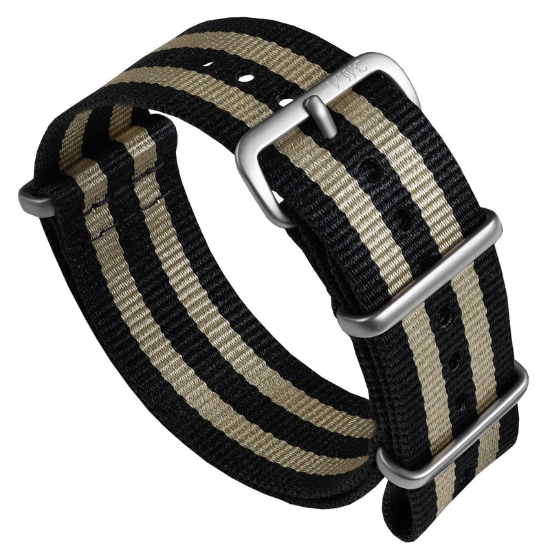The Vintage Watch Company Military Watch Strap – Black & Gold