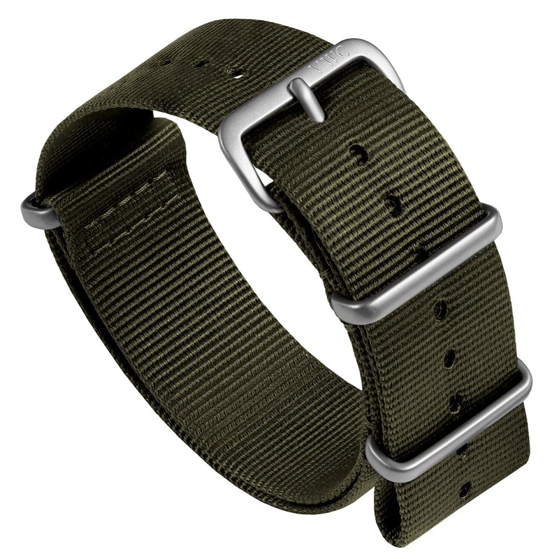 The Vintage Watch Company Military Watch Strap – Olive Green