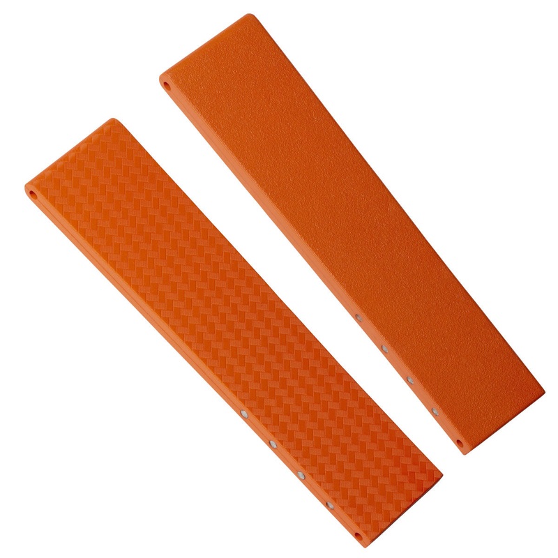 WatchGecko 400 Italian Rubber Strap 2 Additional Parts – Orange