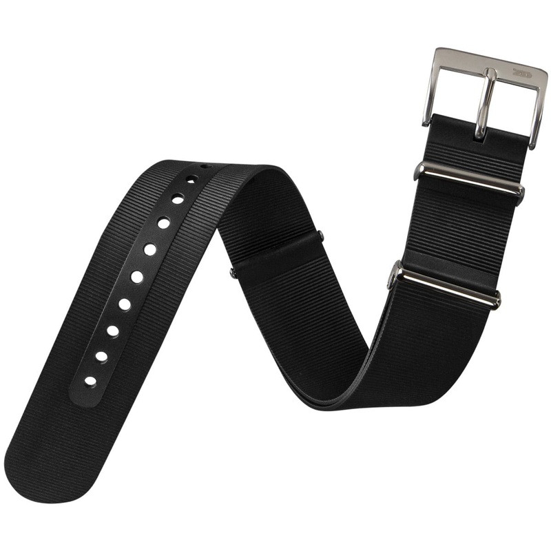 1973 British Military Watch Strap: 328 MARINE – Tactical Black, Polished