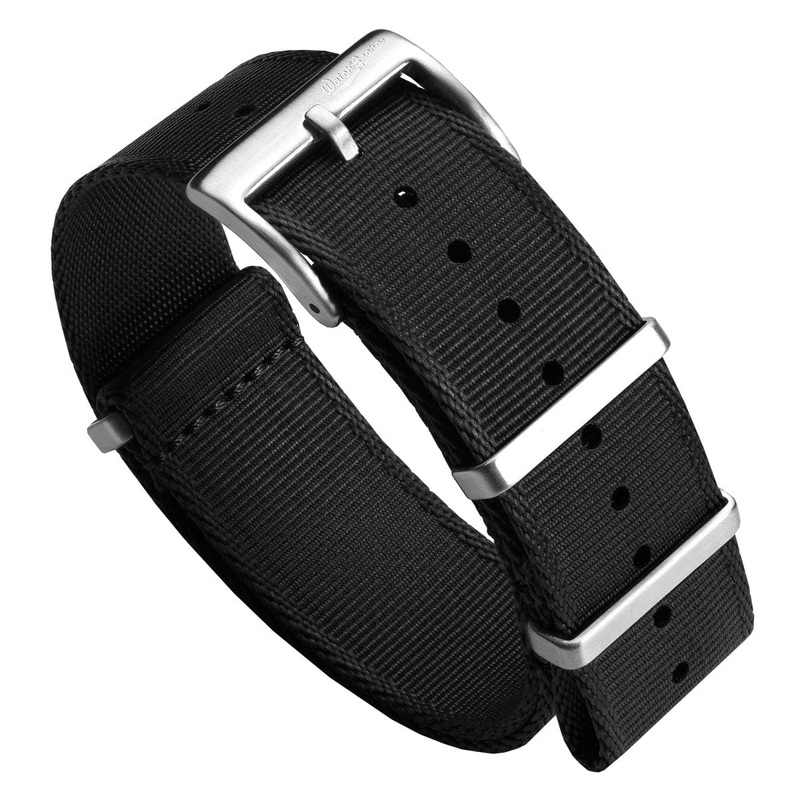 WatchGecko Signature Military Nylon Watch Strap – Black
