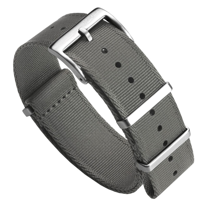 WatchGecko Signature Military Nylon Watch Strap – Grey