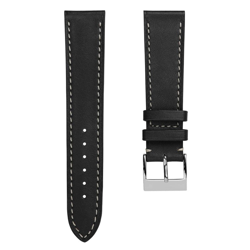 Rochefort Flat Patina Calf Leather Watch Strap – Anthracite