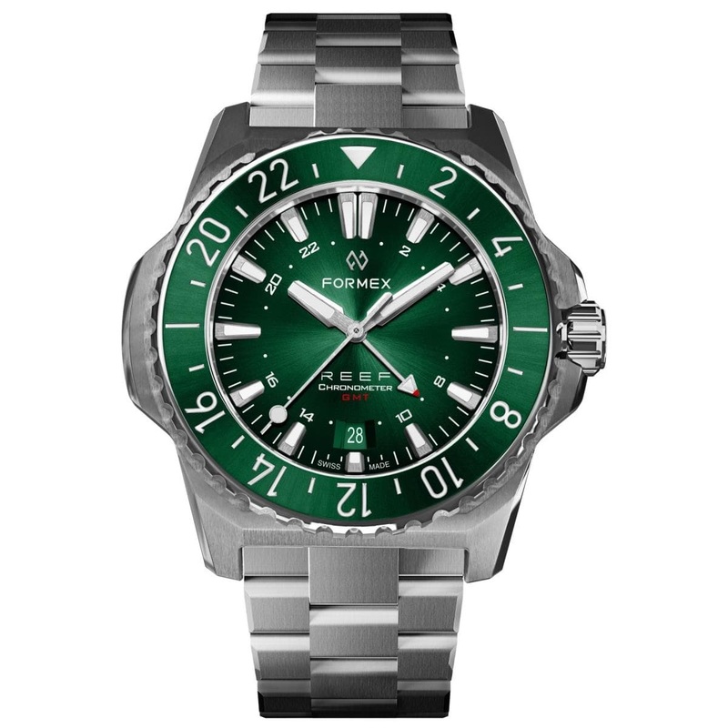 FORMEX REEF GMT – Green Dial – Stainless Steel Bracelet