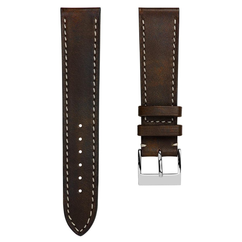 Rochefort Flat Patina Calf Leather Watch Strap – Fauve