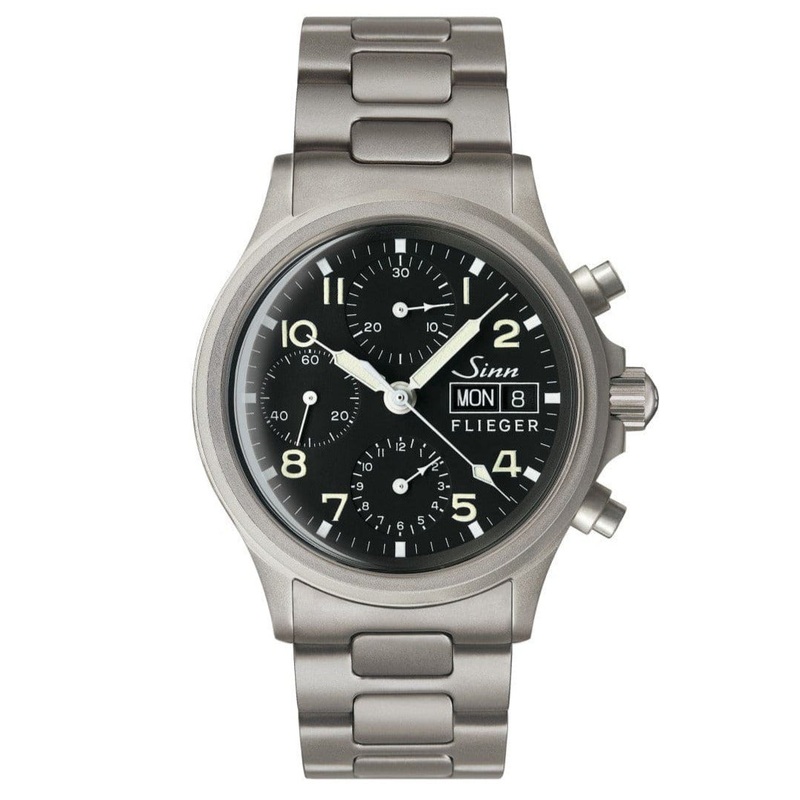 Sinn 356 Sa Pilot Watch Automatic Chronograph – Black Dial – Solid Bracelet