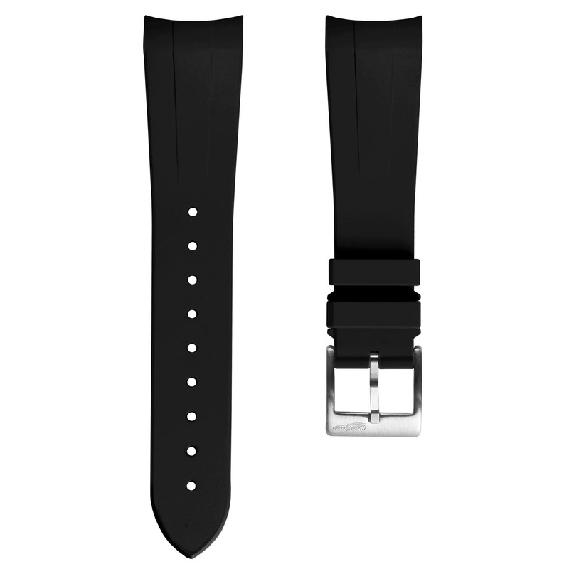 WatchGecko Premium Rubber Watch Strap to fit Tudor Black Bay 41mm – Black