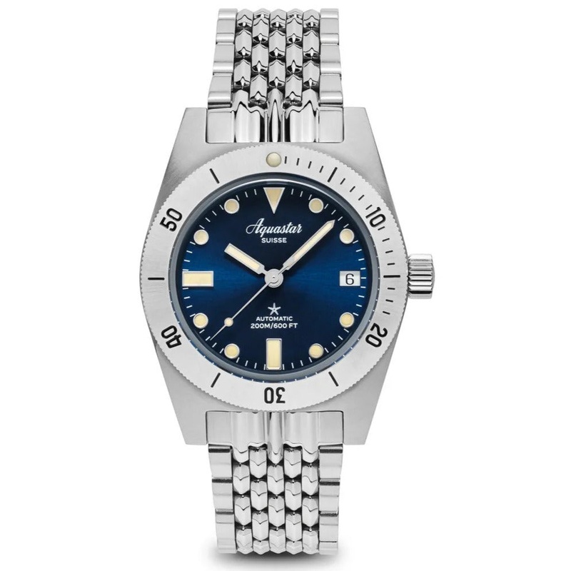 Aquastar Model 60 Blue Dial BoR Bracelet
