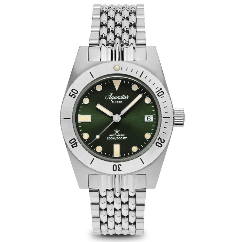 Aquastar Model 60 Green Dial BoR Bracelet