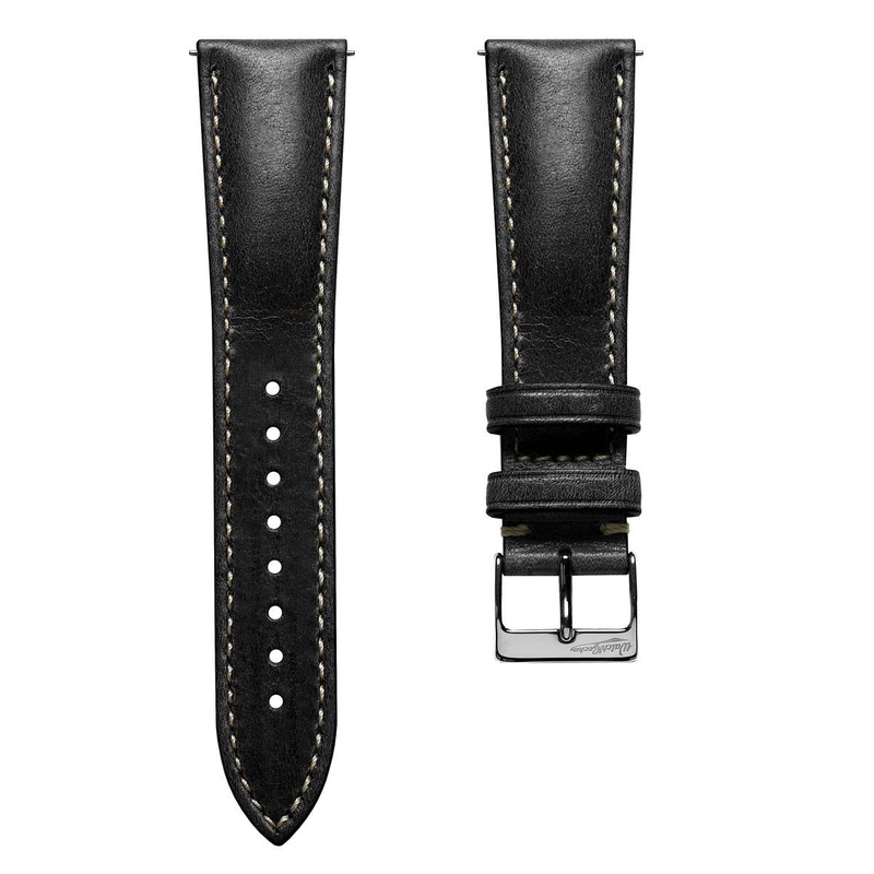 Classic Highley Genuine Leather Watch Strap – Black