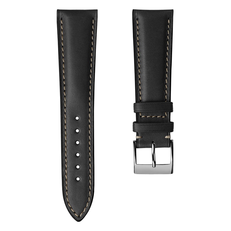 Laverton Padded Cavallo Leather Watch Strap – Black
