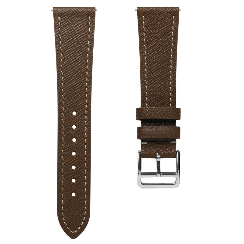 Brixham Saffiano Leather Watch Strap – Brown