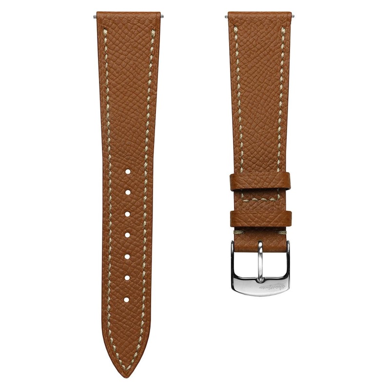 Hanley Textured Epsom Hand-Stitched Leather Watch Strap  – Tan