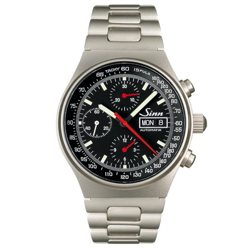 Sinn 144 St Sa Automatic Chronograph – Black Dial – Solid Bracelet