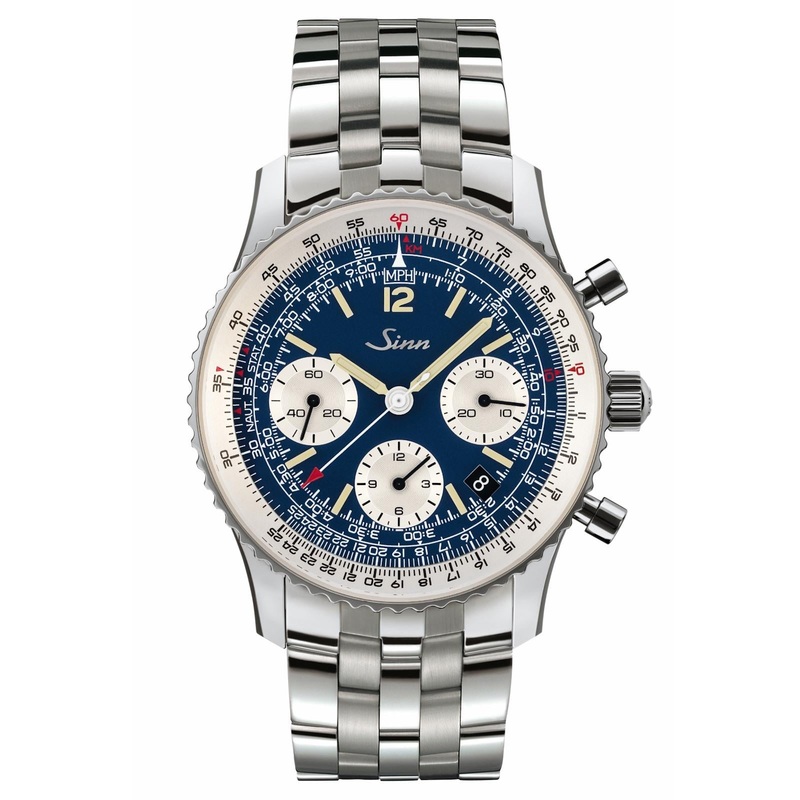 Sinn 903 St B E II Navigation Chronograph – Steel Bracelet – Blue Dial