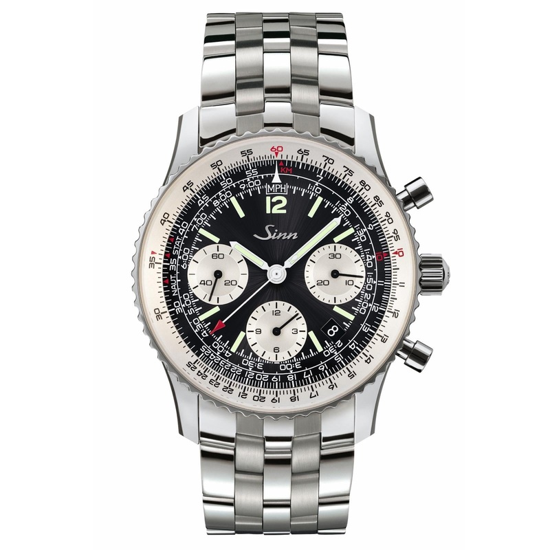 Sinn 903 St II Navigation Chronograph – Steel Bracelet – Black Dial