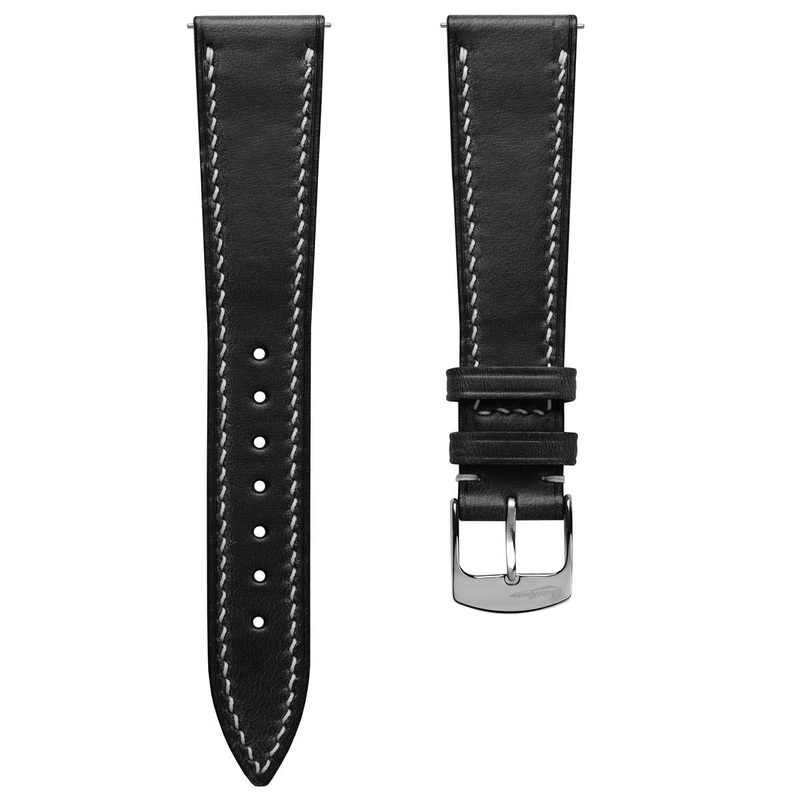 Genuine Horween Chromexcel Hand-Stitched Watch Strap – Black