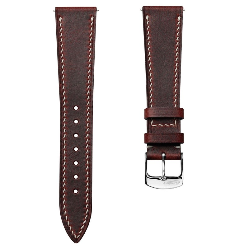 German Hand-Stitched Crazy Horse Leather Watch Strap – Bordeaux