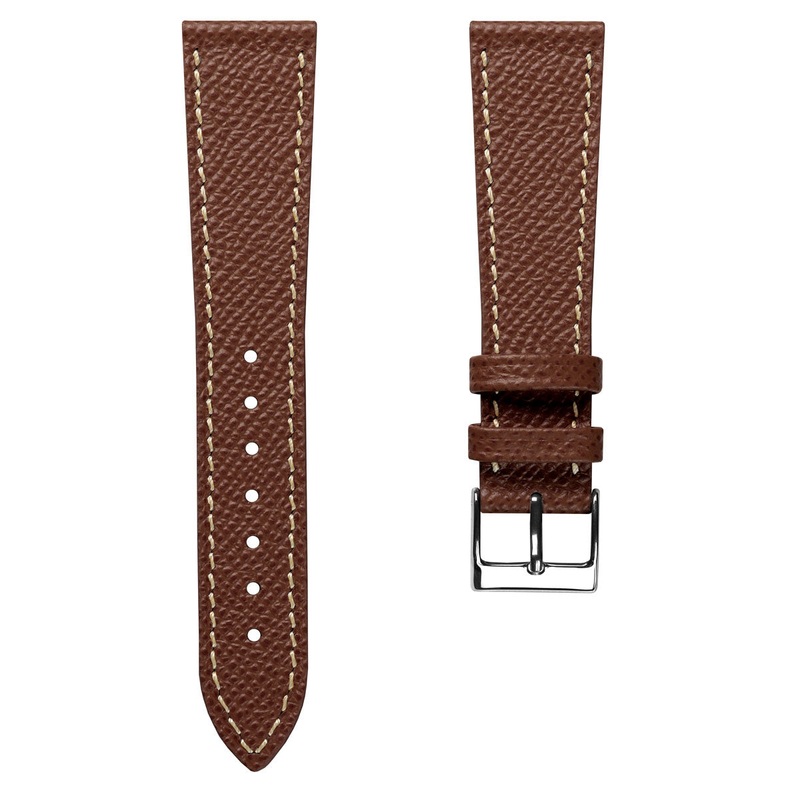 Hand-Stitched Epsom Italian Leather Watch Strap  – Alpine Tan