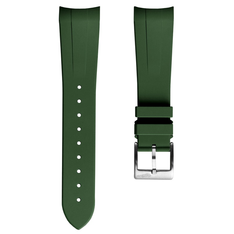 WatchGecko Premium Rubber Watch Strap to fit Tudor Black Bay 41mm –  Green
