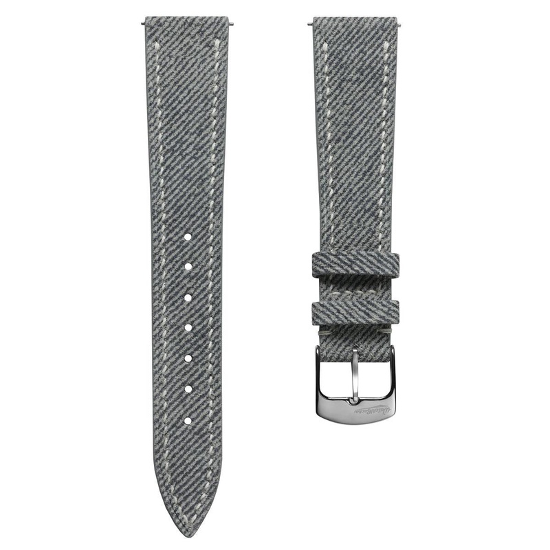 Arbour Hand-Stitched Denim Design Genuine Leather Watch Strap – Grey