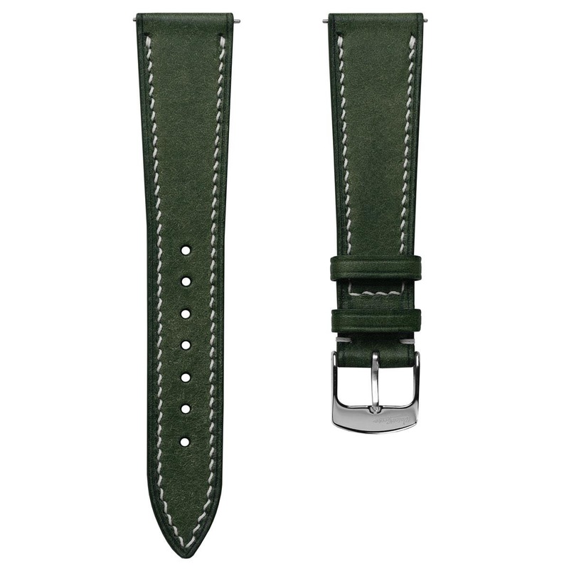 Bourton Hand-Stitched Genuine Italian Leather Watch Strap – Earth Green