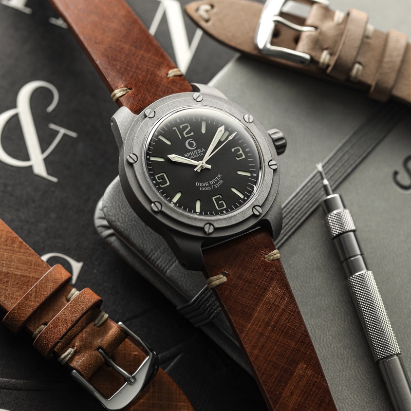 Cortez Vintage Stitching Genuine Leather Watch Strap – Mahogany