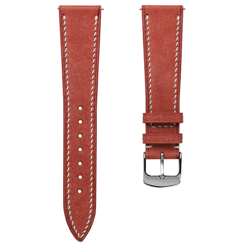 Hand-Stitched Watch Strap – Badalassi Carlo Pueblo Salmon Red