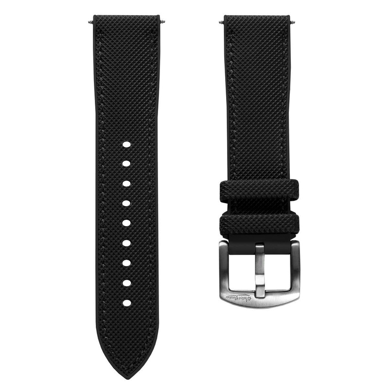 WatchGecko ChronoFlex Rubber Watch Strap – Black