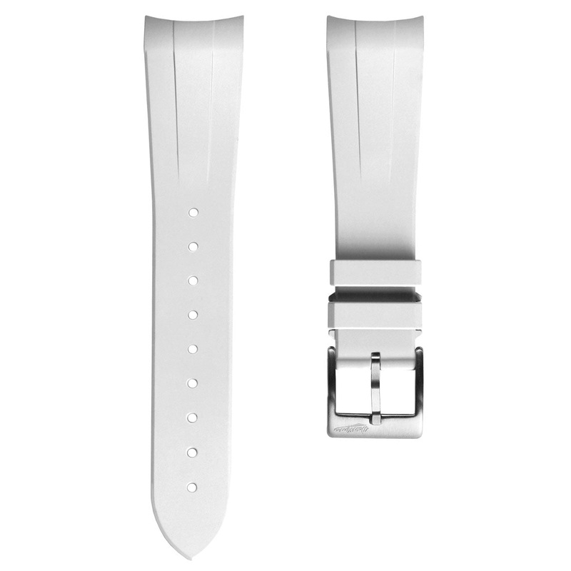 WatchGecko Premium Rubber Watch Strap to fit Tudor Black Bay 41mm –  White