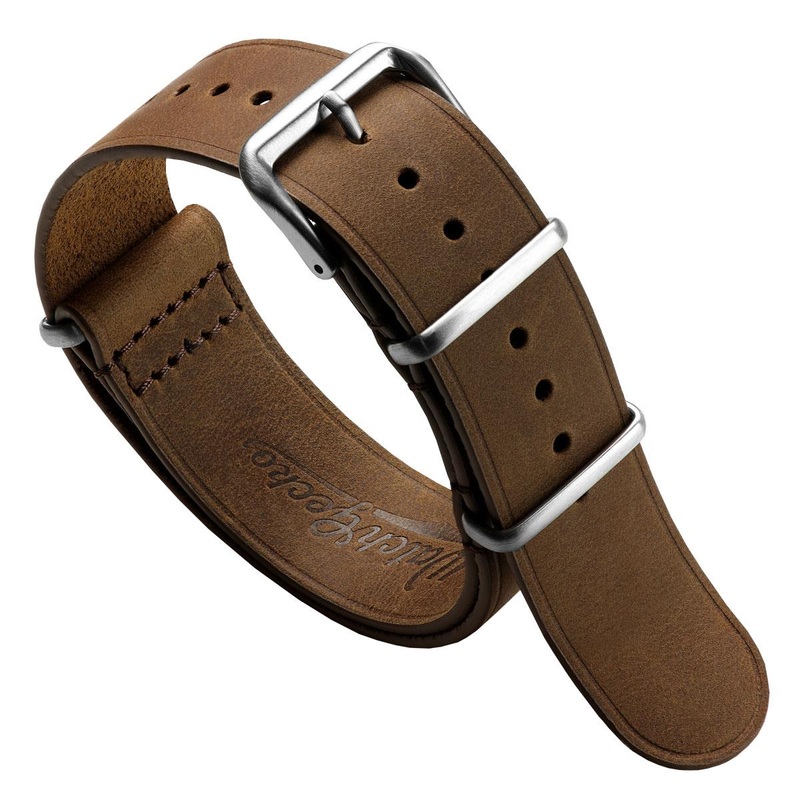 Cambridge Genuine Leather British Military Watch Strap – Chestnut Brown