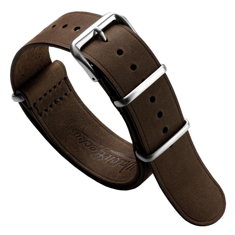Cambridge Genuine Leather British Military Watch Strap – Chocolate Brown