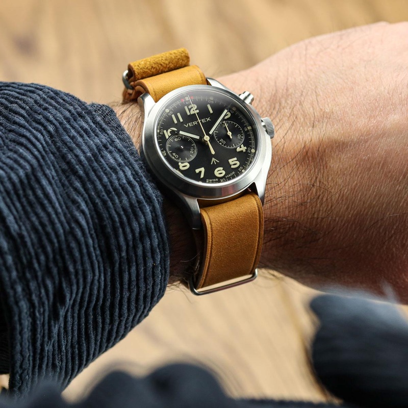 Cambridge Genuine Leather British Military Watch Strap – Light Brown