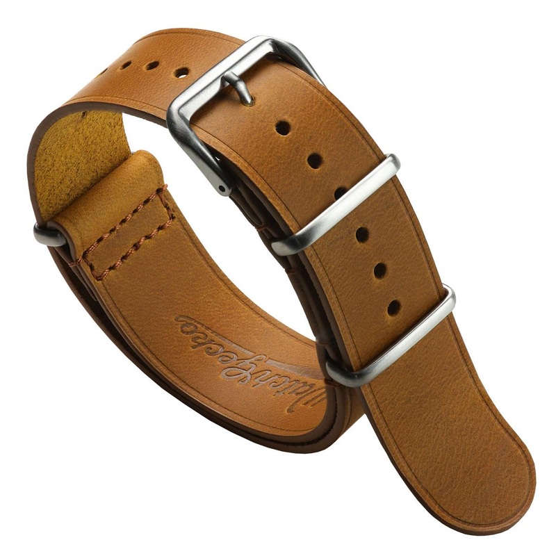 Cambridge Genuine Leather British Military Watch Strap – Light Brown