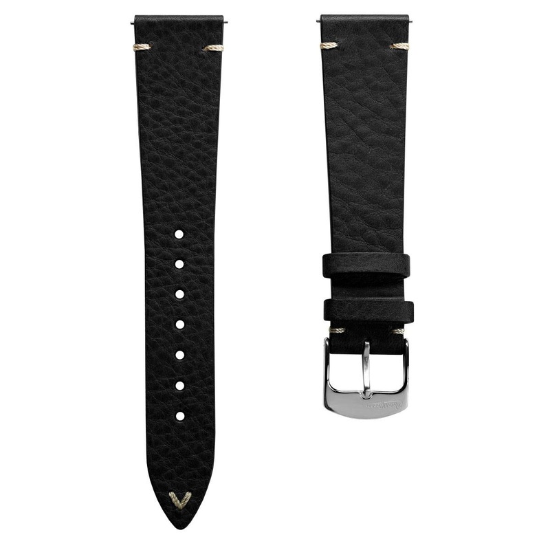 Badalassi Carlo Minerva Box Genuine Leather Watch Strap – Black