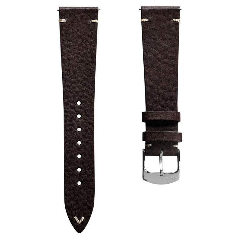 Badalassi Carlo Minerva Box Genuine Leather Watch Strap – Dark Brown