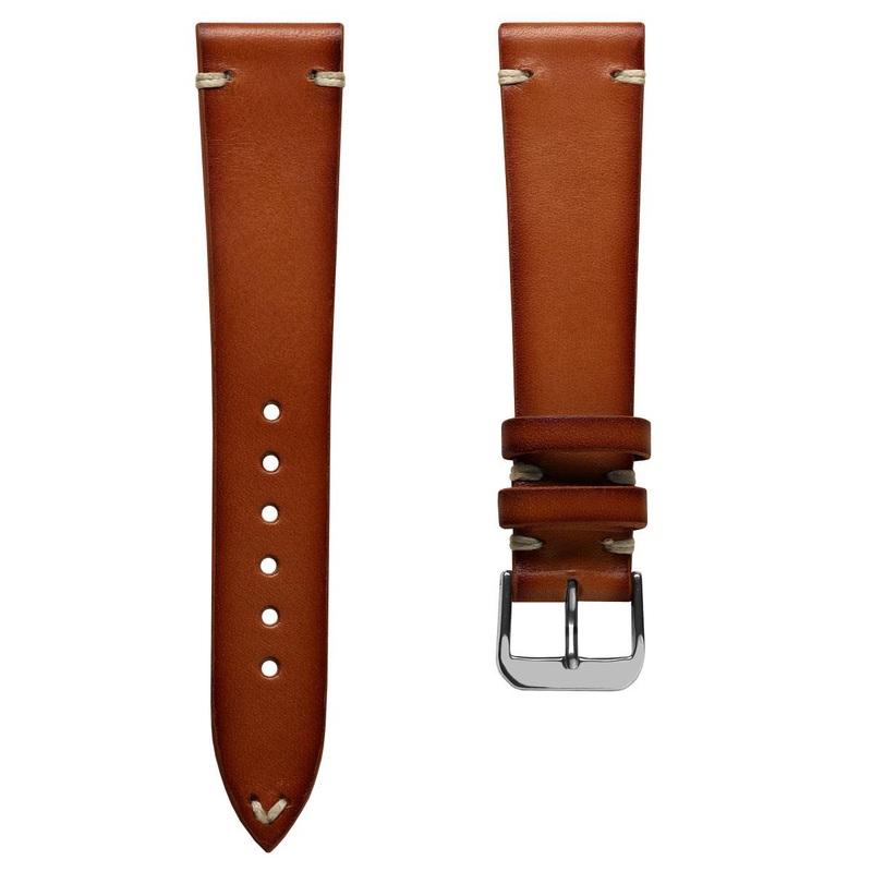 WatchGecko Oakley V-Stitch Hand-Painted Watch Strap – Cognac