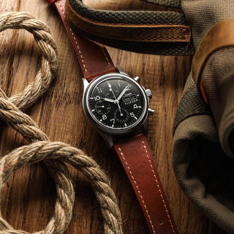 Brixham Flat Leather Watch Strap – Classic Reddish Brown