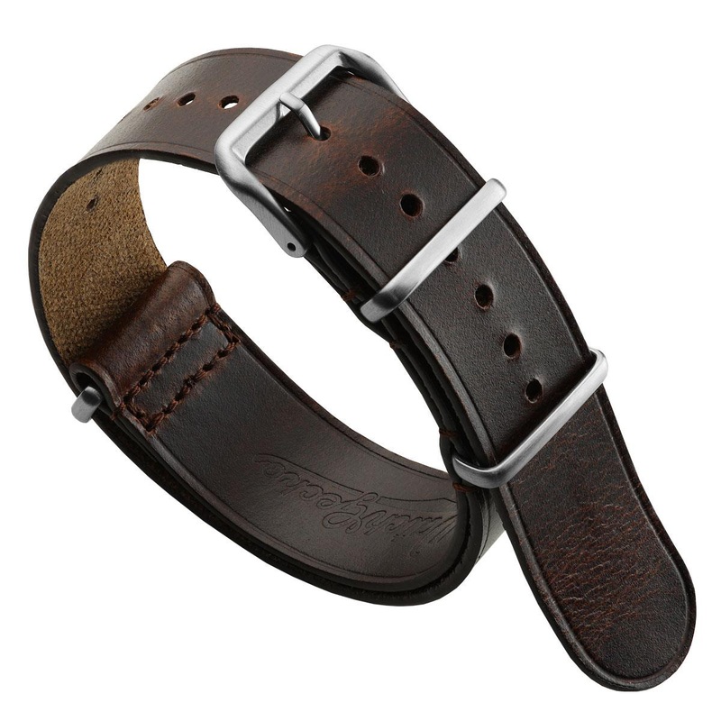 Cambridge Genuine Leather British Military Watch Strap – Reddish Brown