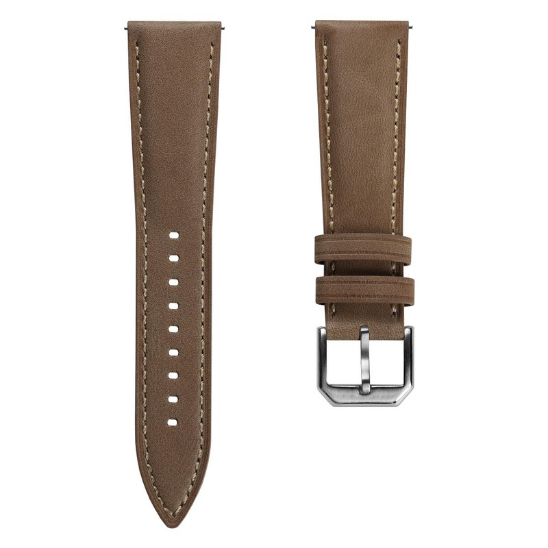 Padded Calf Leather Watch Strap – Pastel Medium Brown